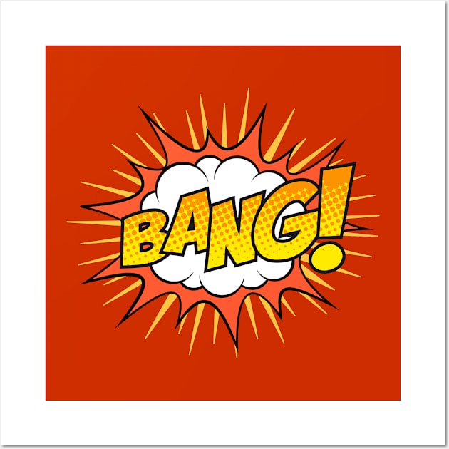 Bang Comic Book Text Wall Art by JunkyDotCom